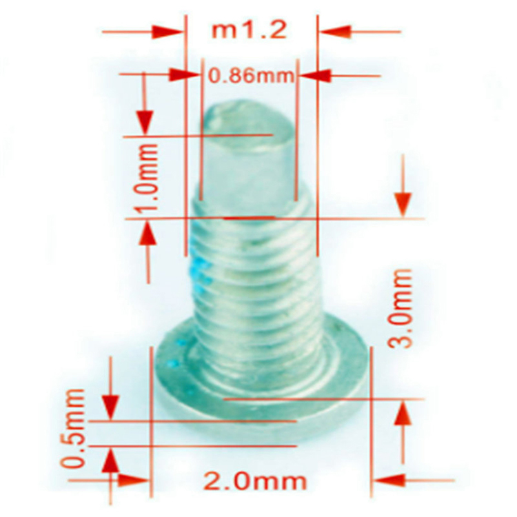 Wodoodporna śruba M1.4~M2 z łbem torx gwiazda pięciokątna do iPhone'a Wodoodporna śruba M1.4~M2 z łbem torx gwiazda pięciokątna do iPhone'a