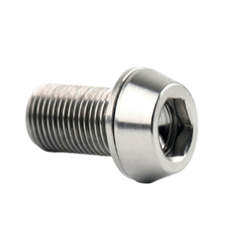 Śruby rowerowe M5x16mm Titanium GR2 GR5 Allex z łbem stożkowym sześciokątnym