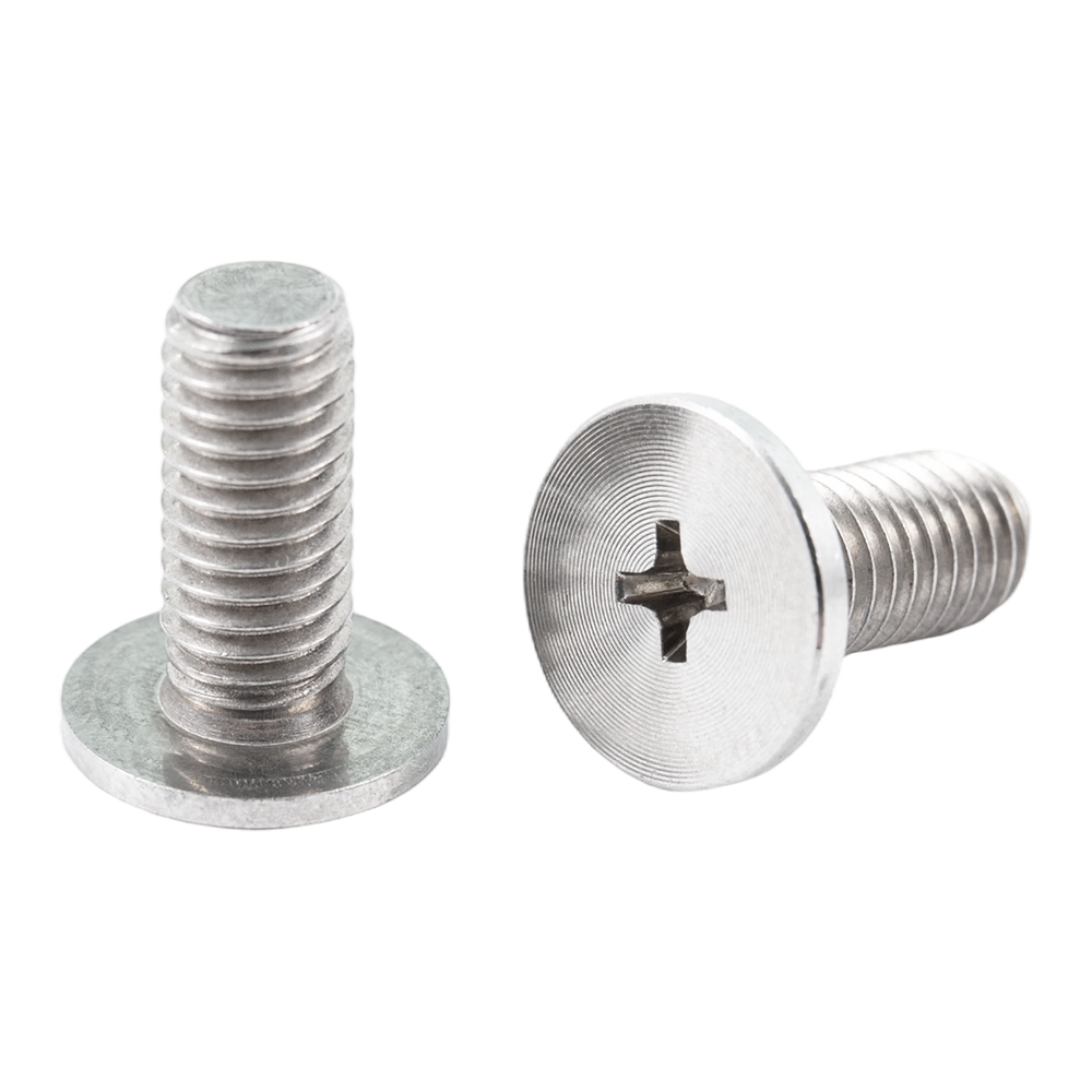 Dostosowane śruby z łbem płaskim ze stali nierdzewnej i aluminium z wzorem CD Dostosowane śruby z łbem płaskim ze stali nierdzewnej i aluminium z wzorem CD